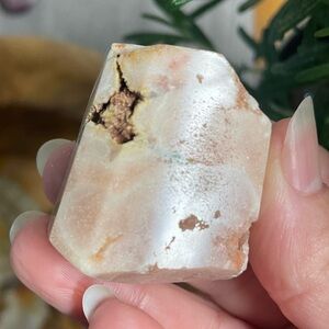 Pink amethyst Crystal Freeform gem geometric shape